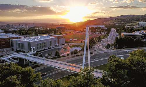 campus sunset legacy bridge